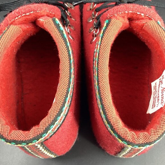 Nye Nesna Lobben Ankle Boots Winter Red Wool Felted Norwegian Norway Red Sz 37 - Picture 9 of 14